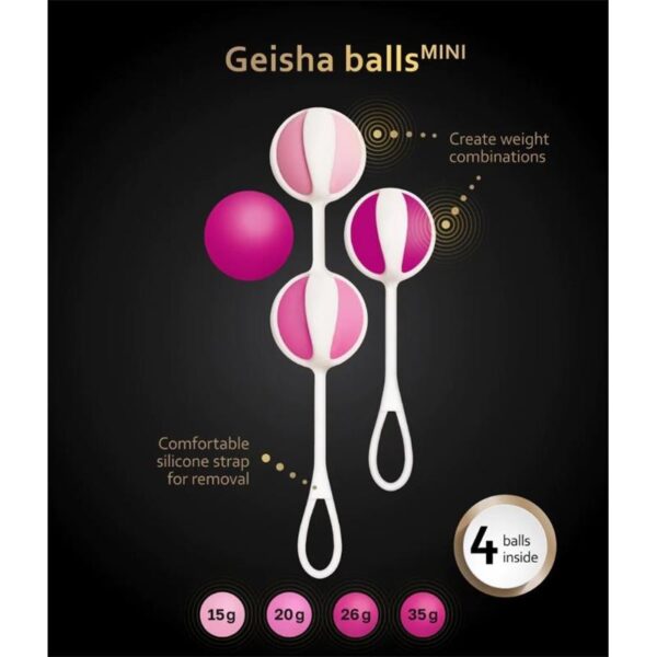 Set 4 Bolas Geisha Balls Mini Raspberry - Imagen 3