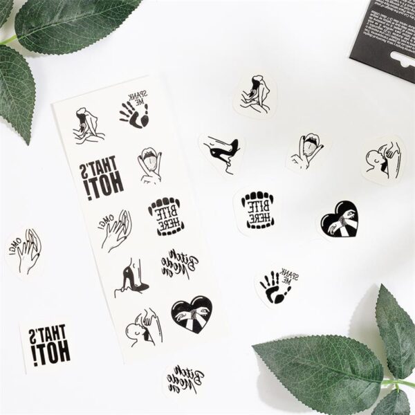 Set de 10 Tattoos Temporales Kinky Collection - Imagen 2