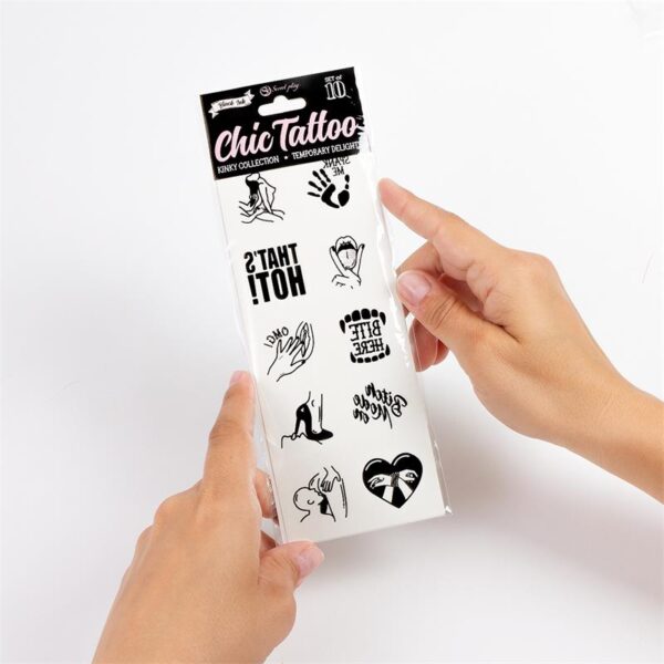 Set de 10 Tattoos Temporales Kinky Collection - Imagen 3