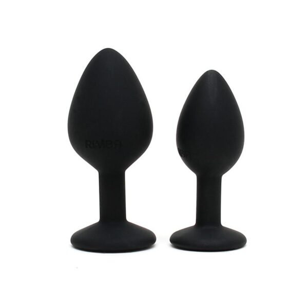 Set de 2 Plugs con Joya Berlin Negro - Imagen 2