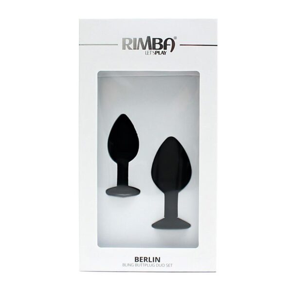 Set de 2 Plugs con Joya Berlin Negro - Imagen 5