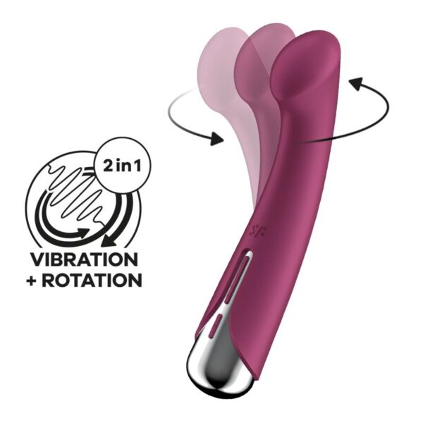 Spinning G-Spot 1 Vibrador y Rotador Rojo