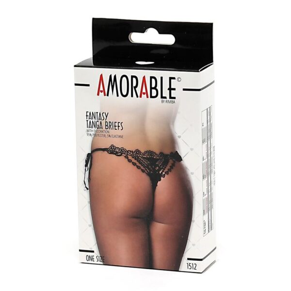 Tanga Fantasia Negro Talla Unica - Imagen 3