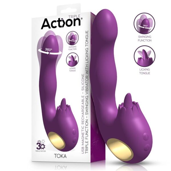 Toka Vibrador con Oscilación 360∫ y Lengua Estimuladora