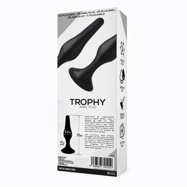 Trophy Plug Anal 13 cm Silicona Negro - Imagen 3