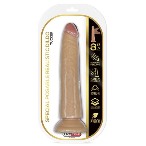 Tucker Dildo Realista Articulable-Posable 8.2 Natural - Imagen 7