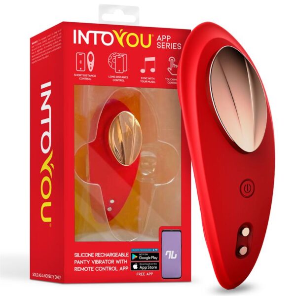 Vibrador de Braguita con APP Silicona Rojo - Imagen 2