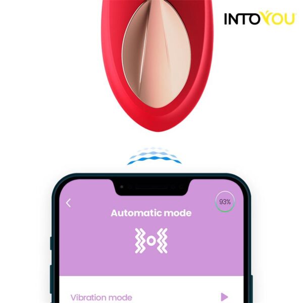 Vibrador de Braguita con APP Silicona Rojo - Imagen 5