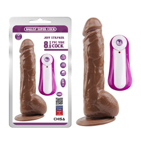 Vibrador Jeff Stryker 8.9 Marron