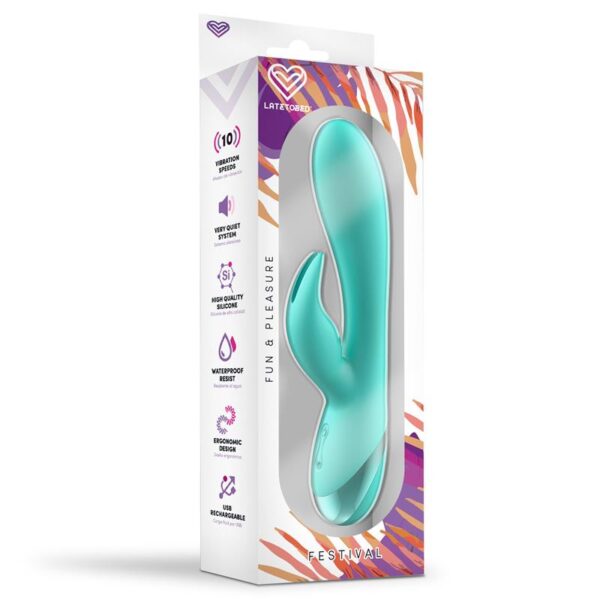 Vibrador Pertes USB Celeste - Imagen 7