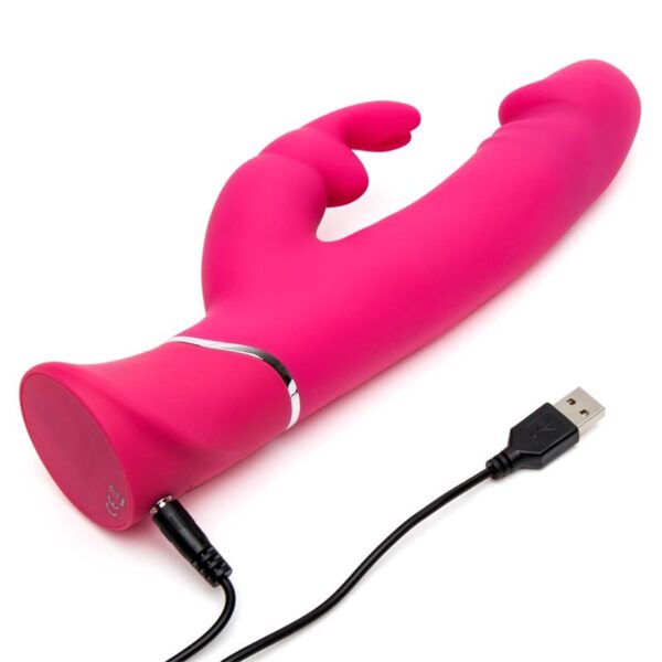 Vibrador Realistic Dual Density Rabbit Rosa - Imagen 5