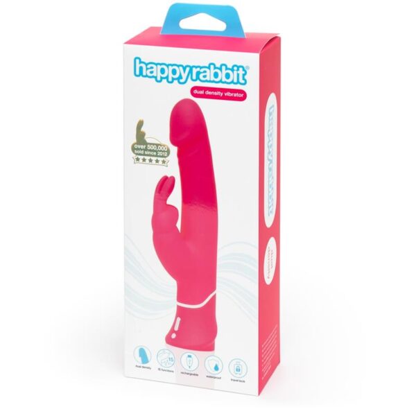 Vibrador Realistic Dual Density Rabbit Rosa - Imagen 6