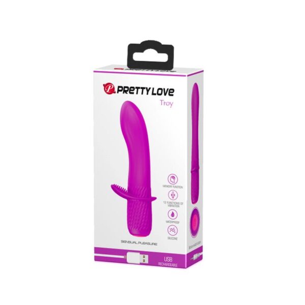 Vibrador Troy USB Silicone Purpura - Imagen 6