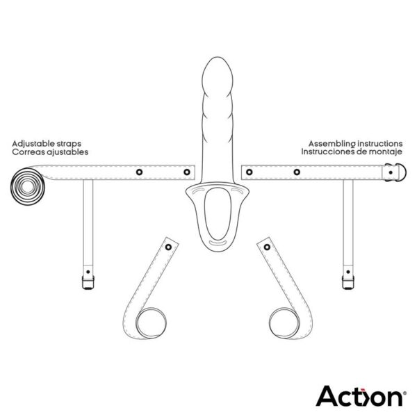 Arnés Strap-on con Dildo Hueco Silicona Premium Talla L - Imagen 8