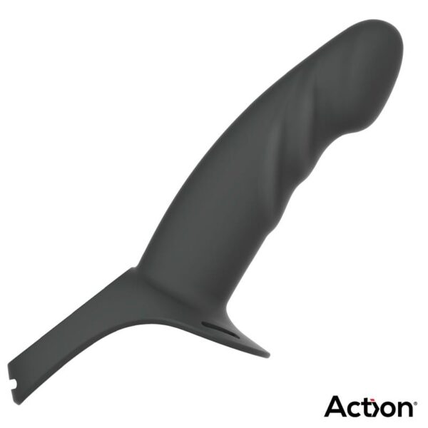 Arnés Strap-on con Dildo Hueco Silicona Premium Talla L Negro - Imagen 7