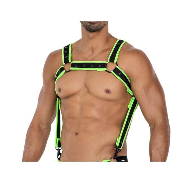 H4RNESS05 Arnés de Pecho Neon Verde Talla ⁄nica