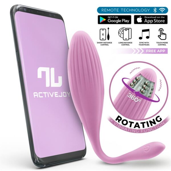 Huevo Vibrador con Bolas Internas con Rotación y APP USB