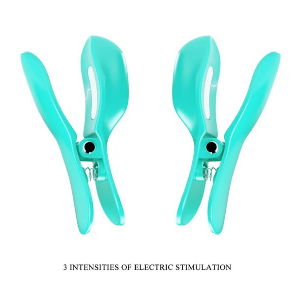 Surprise Box Huevo Vibrador y Pinzas para Pezones con Electro Estimulación Azul - Imagen 2