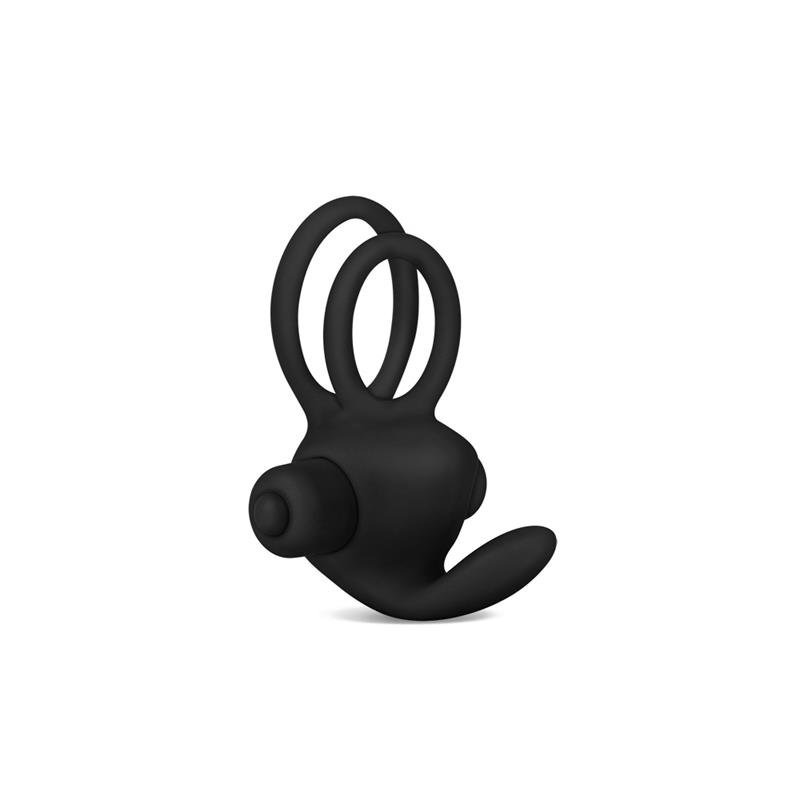 Anillo Vibrador Doble Power Clit Duo Negro - Imagen 3