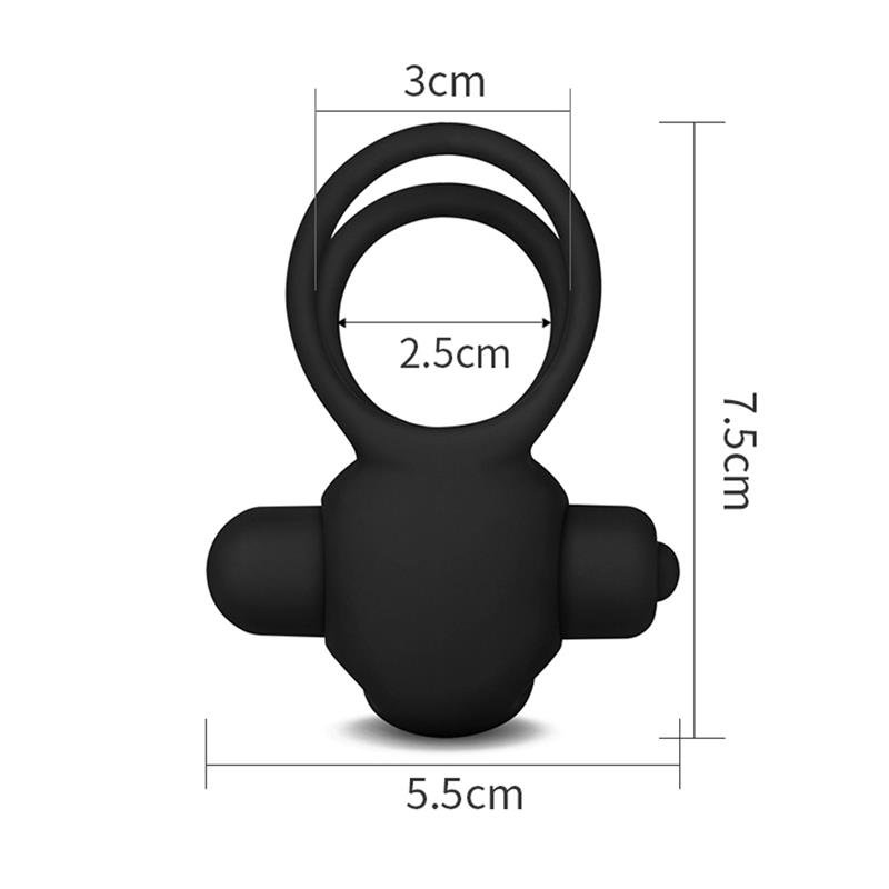 Anillo Vibrador Doble Power Clit Duo Negro - Imagen 7