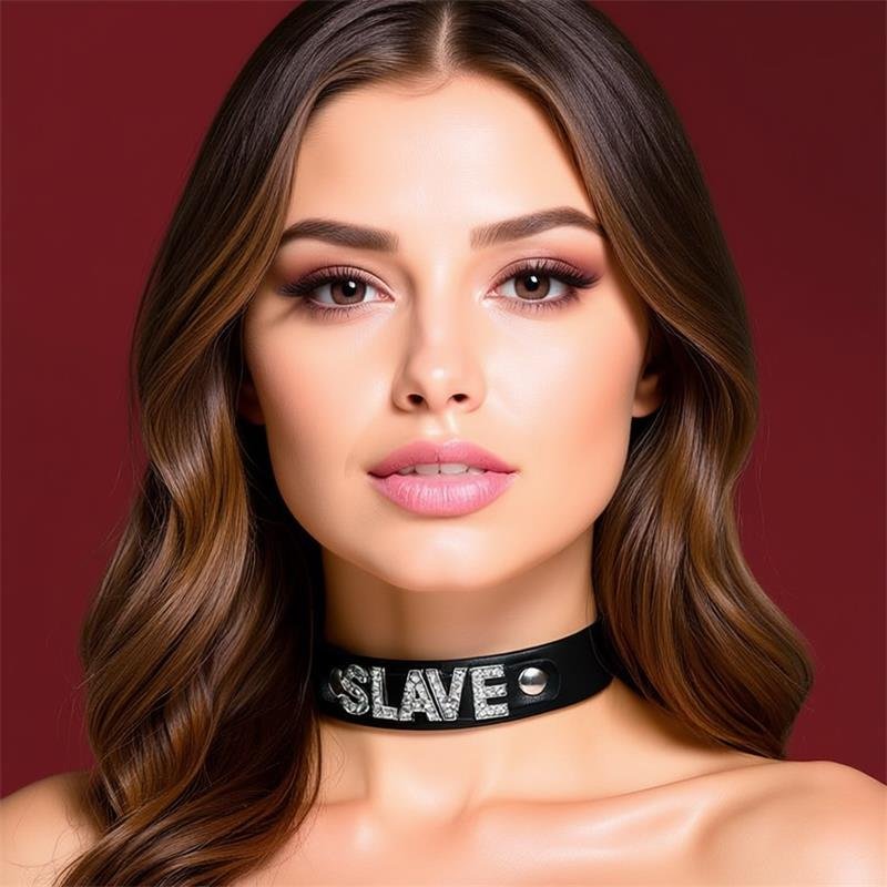 Collar Cuero Vegano Slave Talla Única