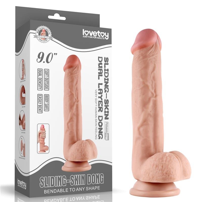 Dildo con Piel Retractil 9 Natural - Imagen 9