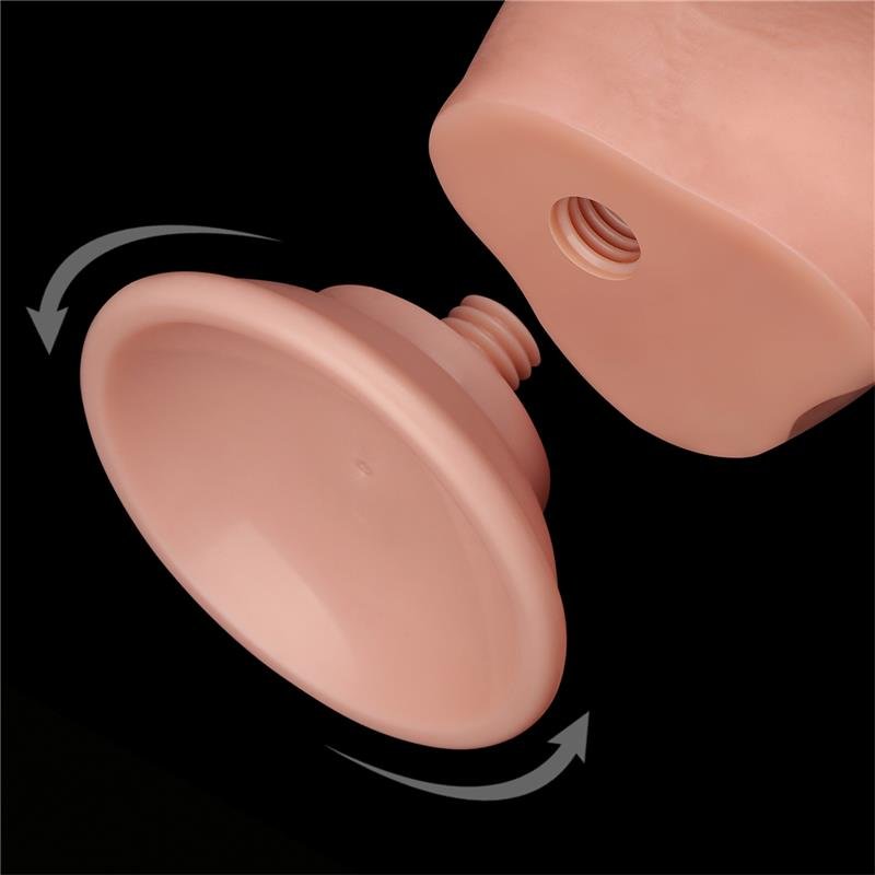 Dildo Dual Layer Piel Deslizante Retractil 7.5 - Imagen 10