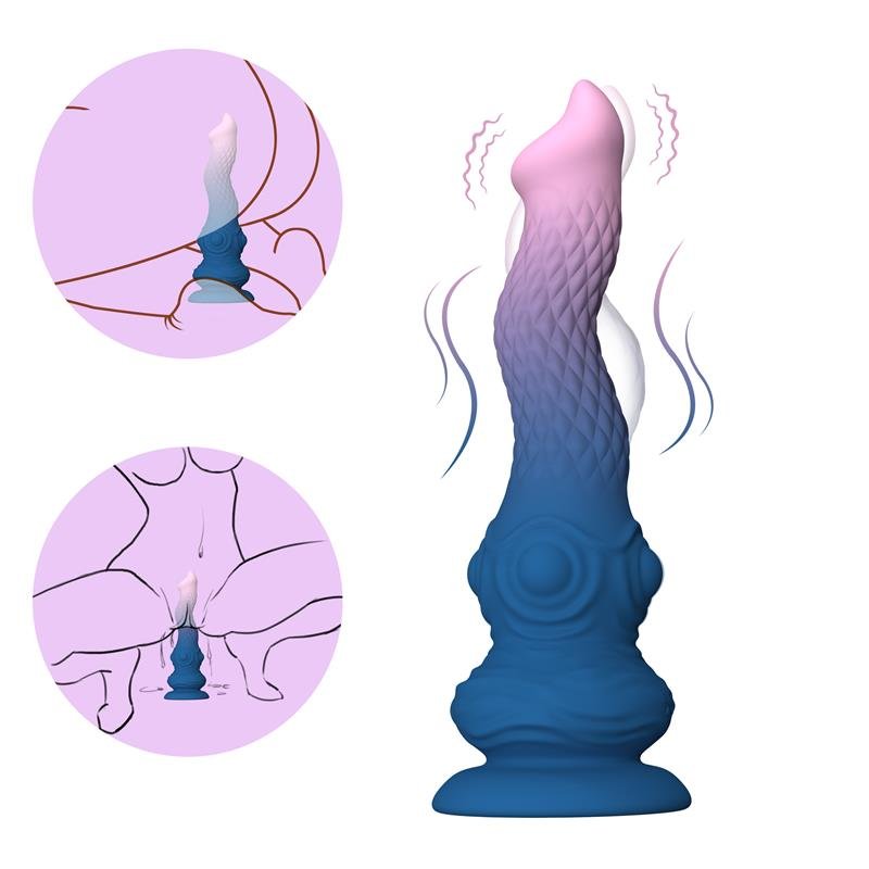 Dildo Fantasía Vibración, Oscilación y Ventosa 23.3 cm - Imagen 2