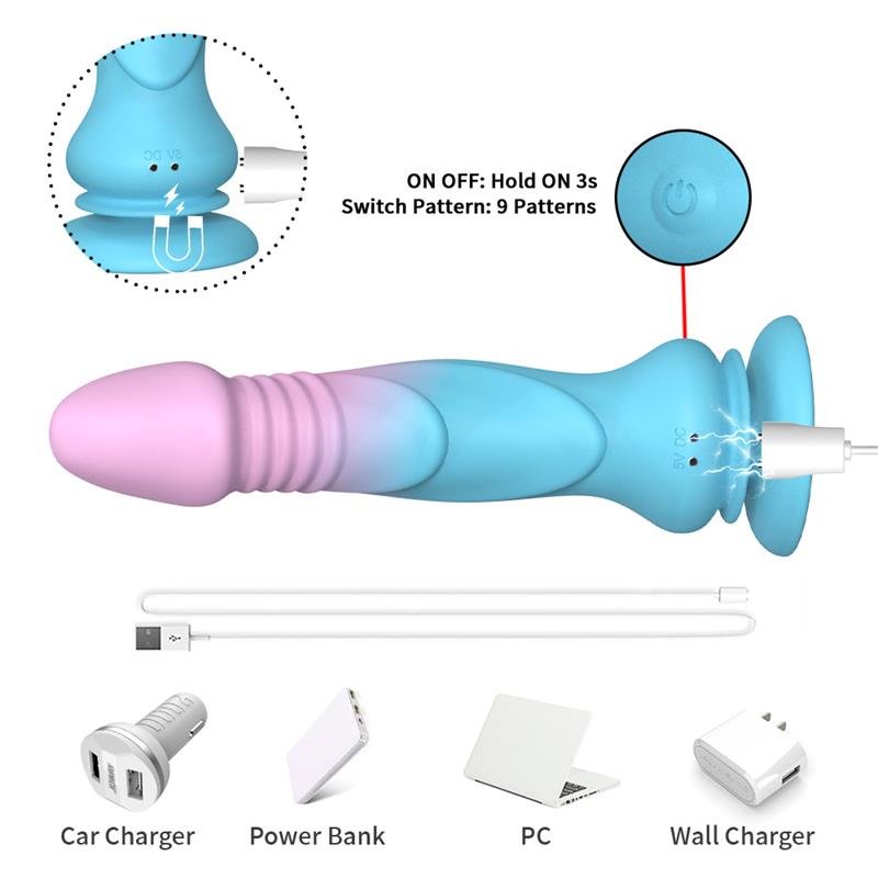 Dildo Vibrador con Thrusting y Ventosa 19.2 cm - Imagen 8