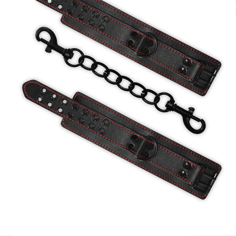 Esposas de Tobillos Bondage Negro - Imagen 3