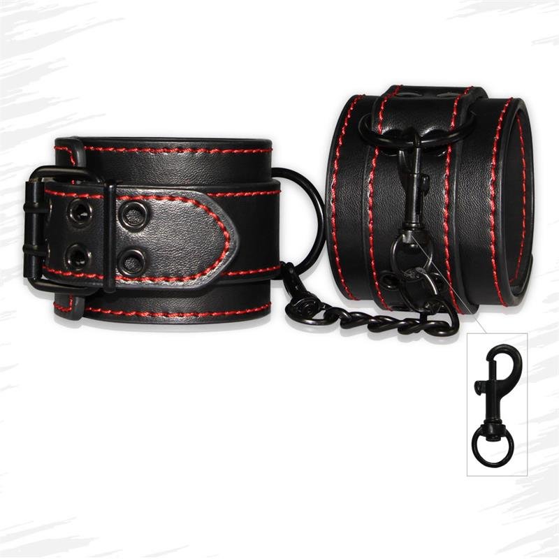 Esposas de Tobillos Bondage Negro - Imagen 5