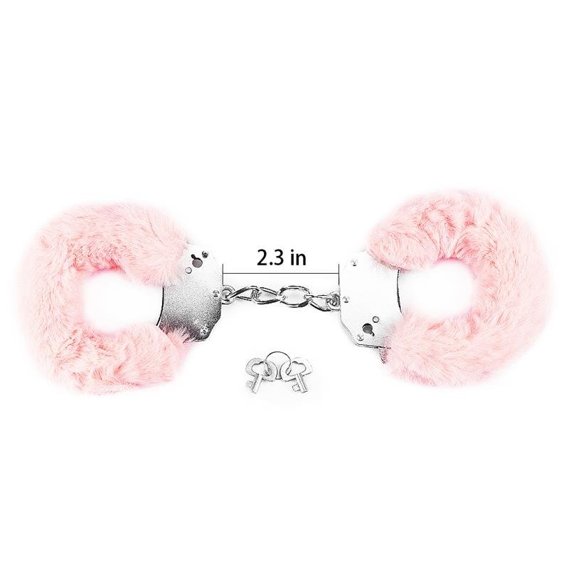 Esposas Metálicas con Pelo Rosa - Imagen 2