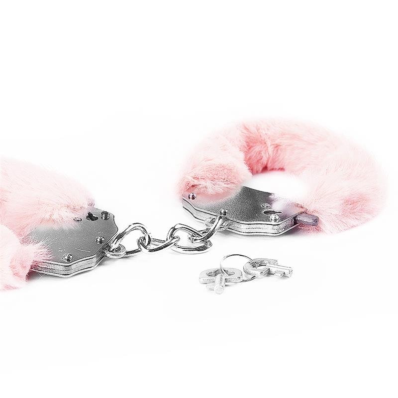 Esposas Metálicas con Pelo Rosa - Imagen 3