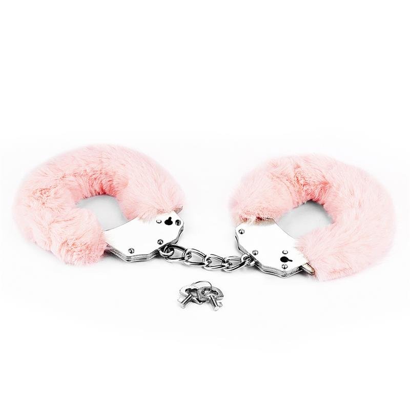 Esposas Metálicas con Pelo Rosa