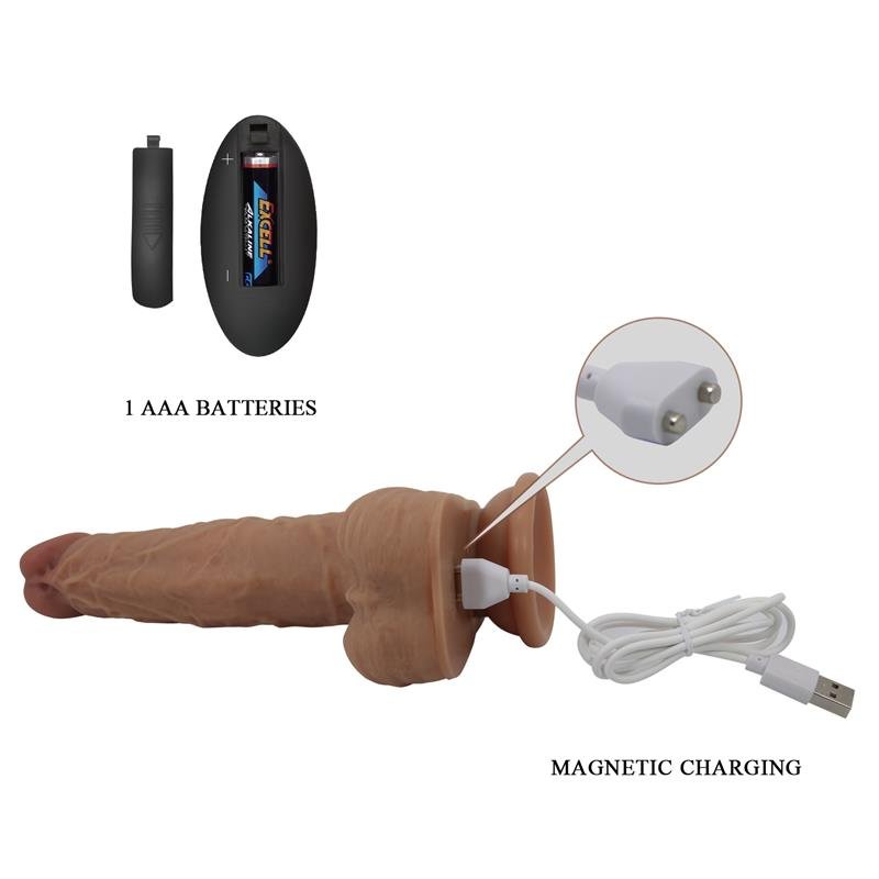 Jonathan Dildo con Vibración y Empuje Control Remoro - Imagen 7