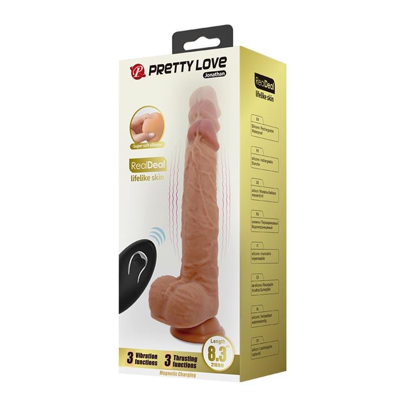 Jonathan Dildo con Vibración y Empuje Control Remoro - Imagen 9