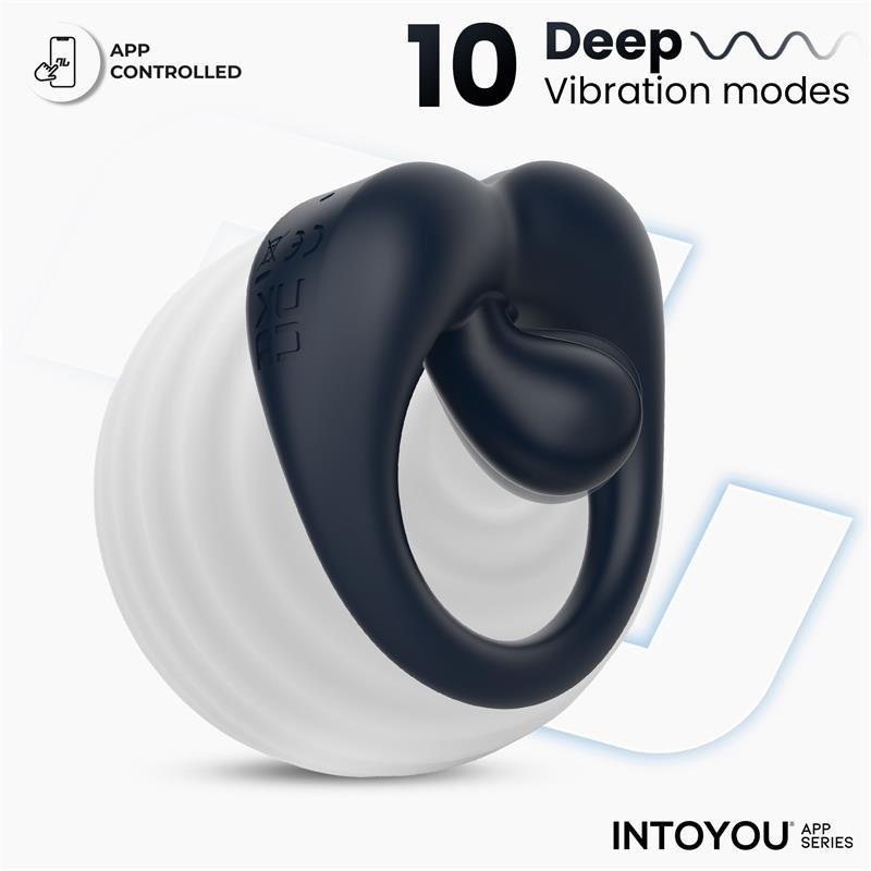 Kenny Anillo Vibrador con Estimulador de Clítoris y APP Azul Noche - Imagen 4