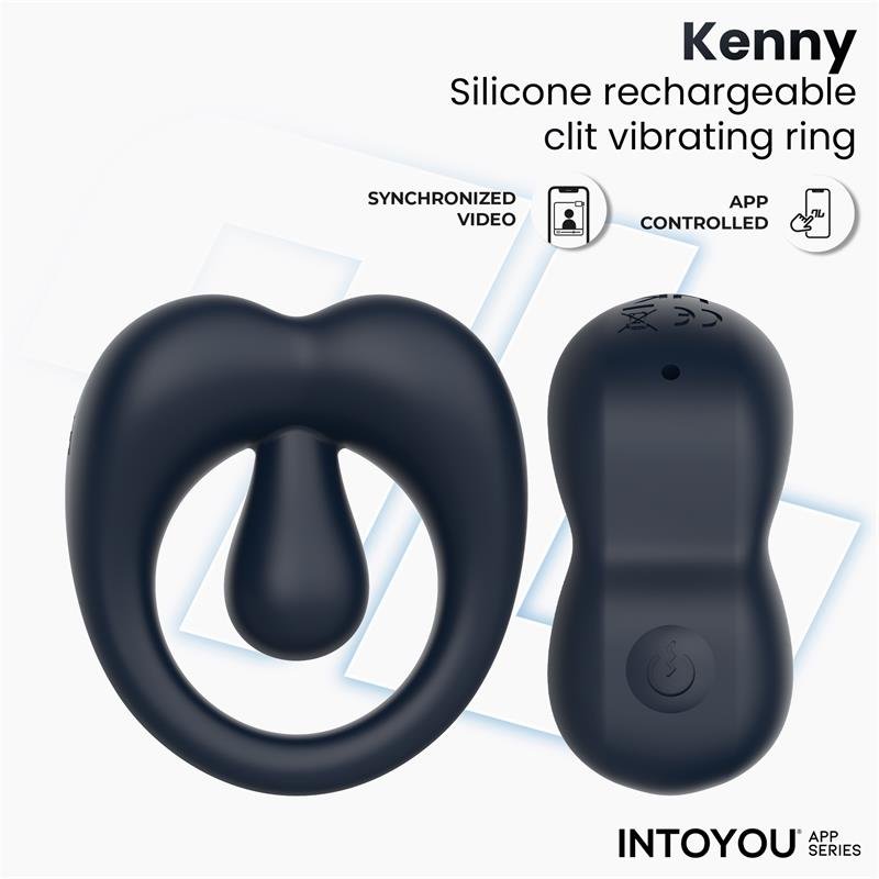 Kenny Anillo Vibrador con Estimulador de Clítoris y APP Azul Noche - Imagen 5