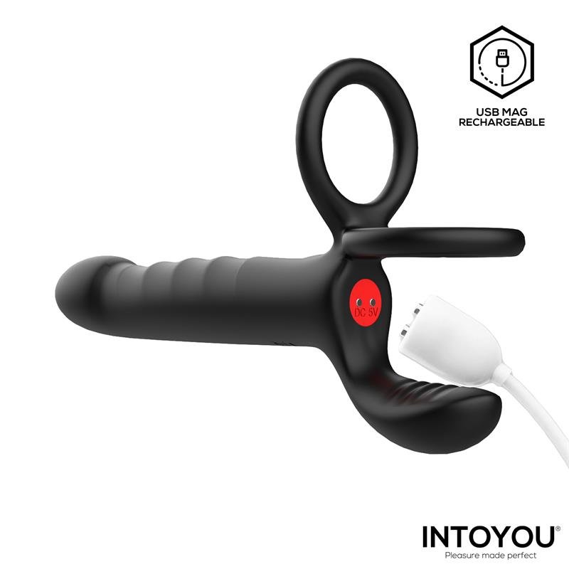 Magnor Dildo con Anillo Doble y Estimulador de Testículos - Imagen 3