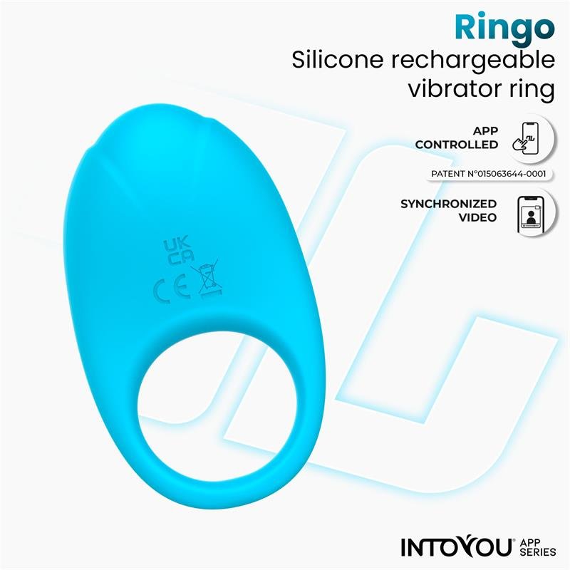 Ringo Anillo Vibrador con APP Unibody Azul - Imagen 3