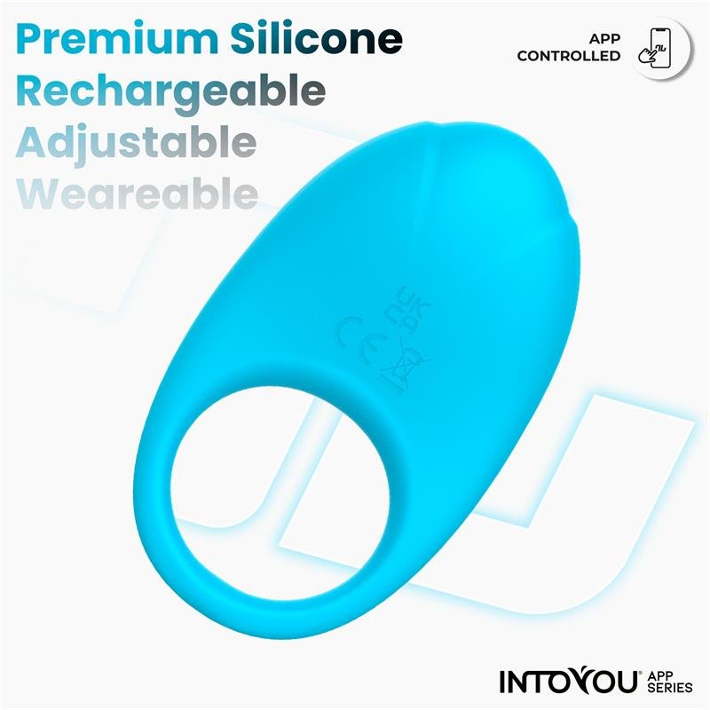 Ringo Anillo Vibrador con APP Unibody Azul - Imagen 4