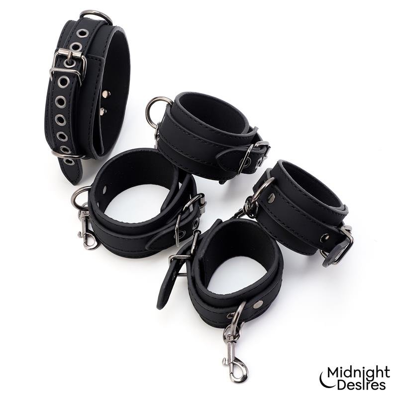 Set de Restricciones con Collar y Esposas - Imagen 4