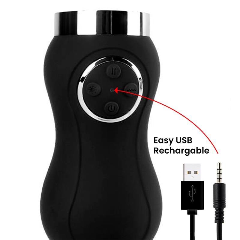 Sex Machine Vibración, Thrusting y Calor Control Remoto USB - Imagen 5
