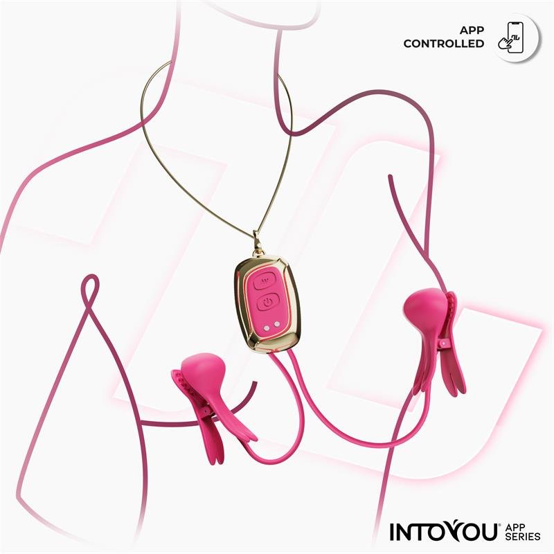 Tickly Pinzas para Pezones con Vibración, Control y Collar con APP - Imagen 6