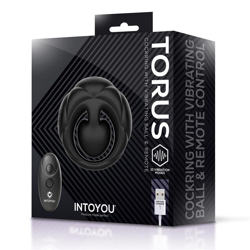 Torus Anillo Vibrador con Bola Clitoriana con Control Remoto USB - Imagen 9